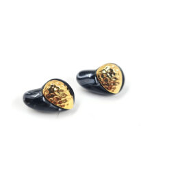 Aro corazón vintage esmaltado negro