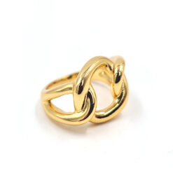 Anillo dorado trenzado