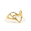 Anillo corazón brillante