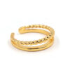 Anillo Doble Enrollado Dorado