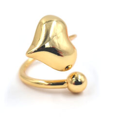 Anillo corazón abstracto