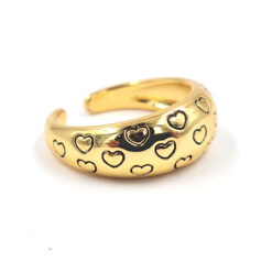 Anillo corazón grabado
