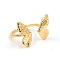 Anillo Alas de Mariposa Dorada