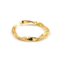 Anillo onda dorada