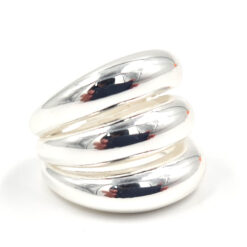 Anillo trío ondulado