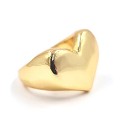 Anillo dorado gran corazón